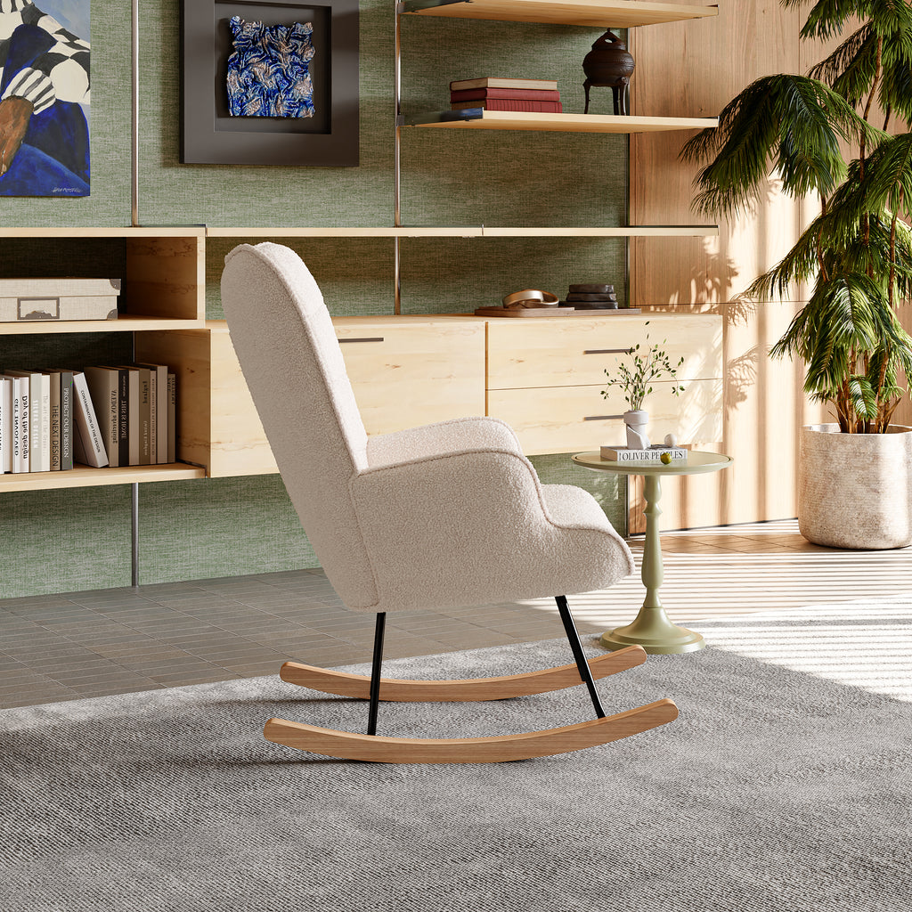 Luna Teddy Schommelstoel – Wit