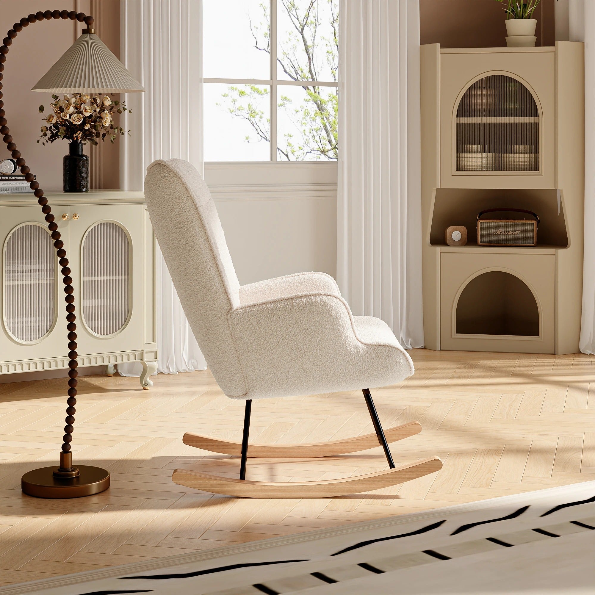 Luna Teddy Schommelstoel – Wit